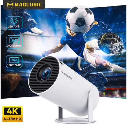 Elevate Your Entertainment with the HY300 PRO 8K Android Projector - Dual WiFi 6, 290 ANSI Lumens, and Stunning 1280x720 Resolution for Home and Outdoor Cinema