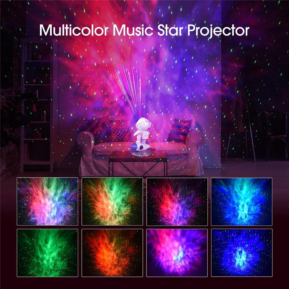 Transform Your Child's Room with the Rocket Astronaut Galaxy Projector Night Light - 12 Stunning Starry Sky Projections!