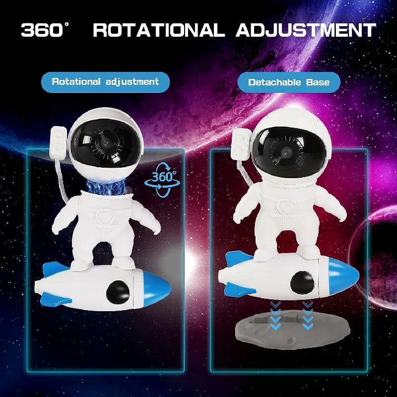 Transform Your Child's Room with the Rocket Astronaut Galaxy Projector Night Light - 12 Stunning Starry Sky Projections!