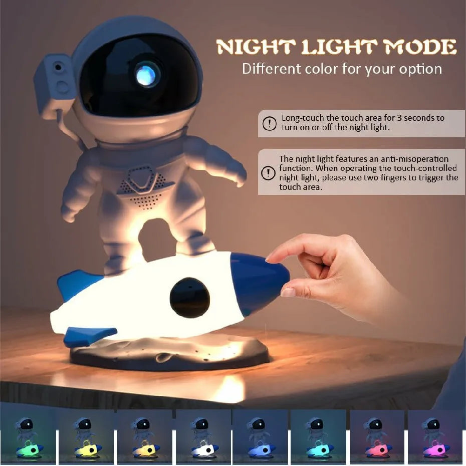 Transform Your Child's Room with the Rocket Astronaut Galaxy Projector Night Light - 12 Stunning Starry Sky Projections!