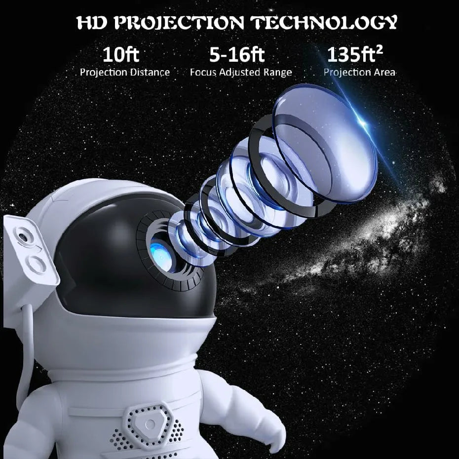 Transform Your Child's Room with the Rocket Astronaut Galaxy Projector Night Light - 12 Stunning Starry Sky Projections!